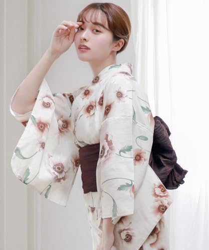 Amazon | [KYOETSU] [キョウエツ] 浴衣セット 変わり織 生成り 6